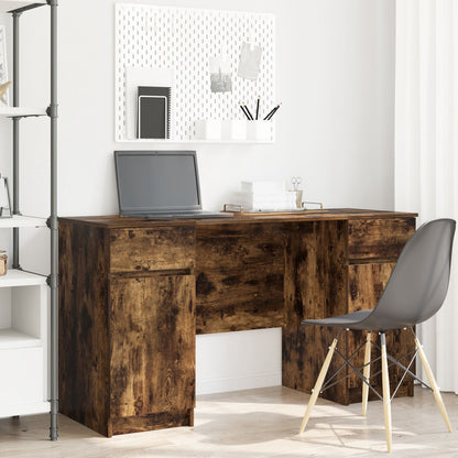 Bureau Rook Eiken 140X49X76 Cm Gefabriceerd Hout