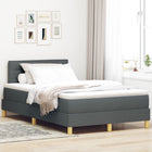 Boxspringbed 120x190 cm donkergrijs met matras