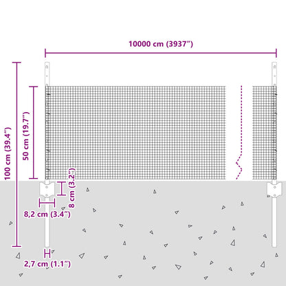 Gemaakt Gaashek Met 44 U Palen Groen 0,5X100 M Staal