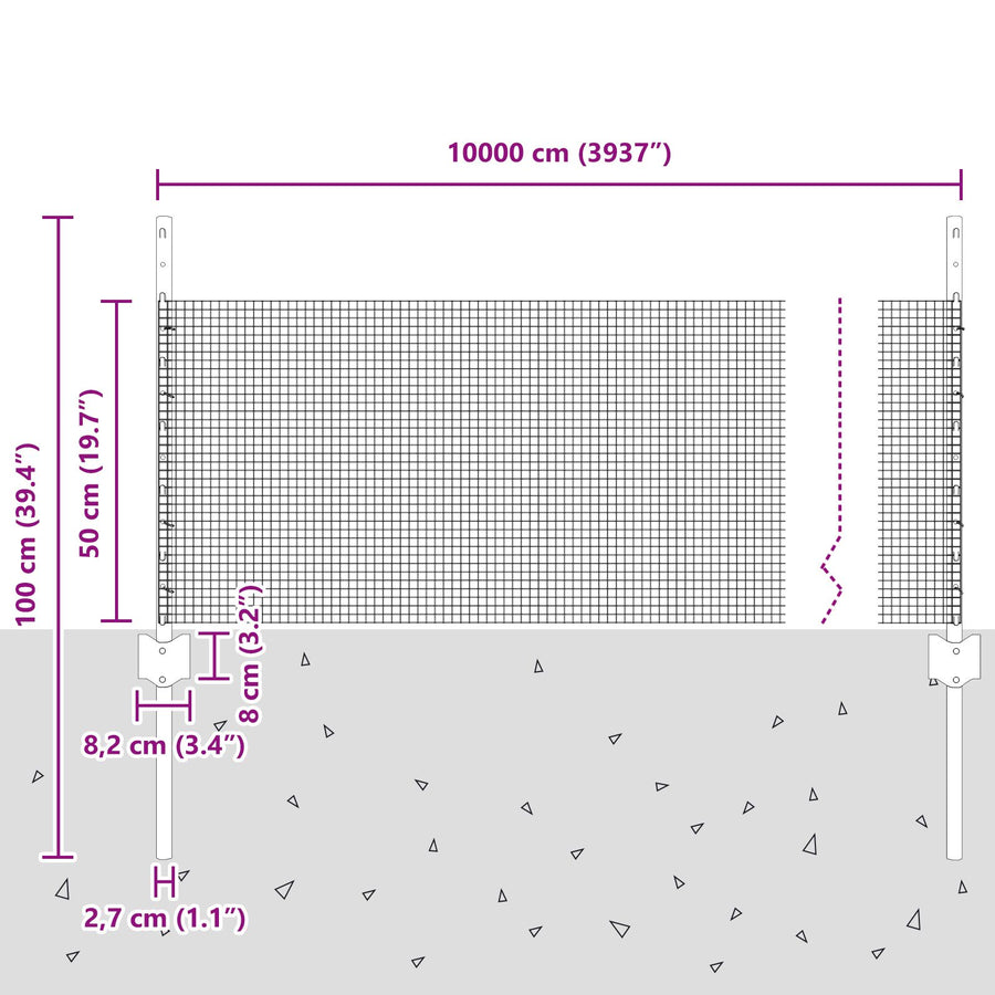 Gemaakt Gaashek Met 44 U Palen Groen 0,5X100 M Staal