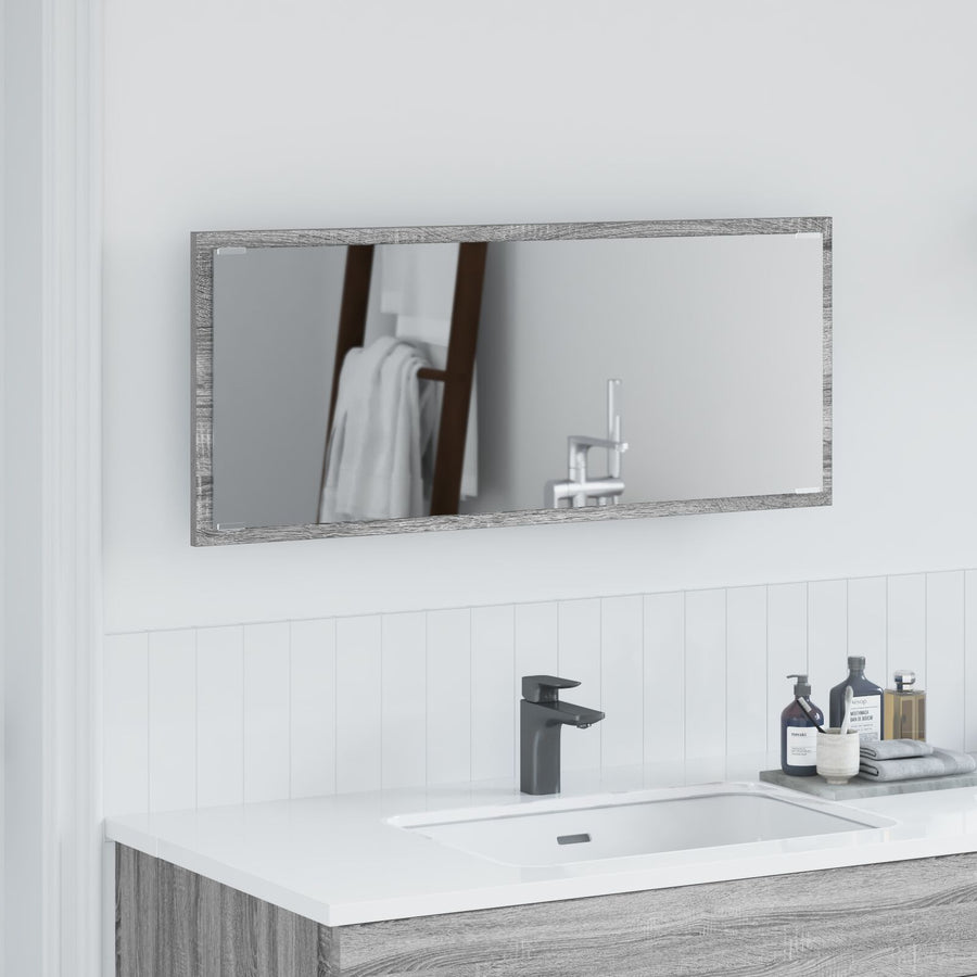 Spiegel Grijze Sonoma Bewerkt Hout 90 X 33 Cm Badkamerspiegel