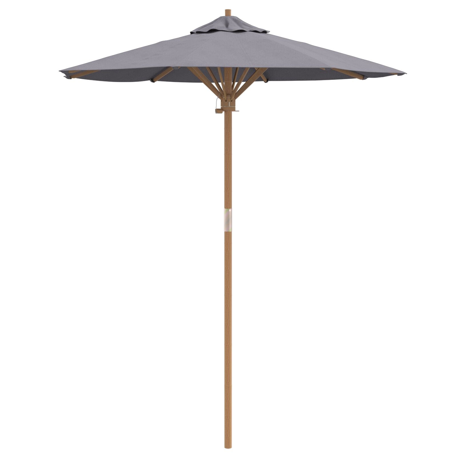Tuinparasol 180X230 Cm Bamboe 180 x 180 x 230 cm Donkergrijs