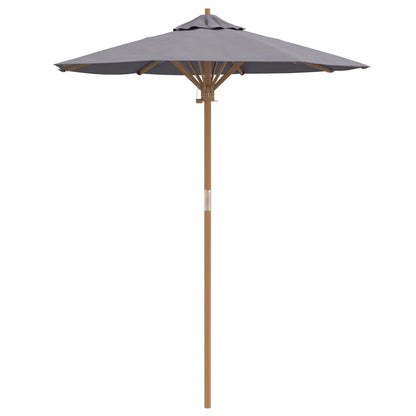 Tuinparasol 180X230 Cm Bamboe 180 x 180 x 230 cm Donkergrijs
