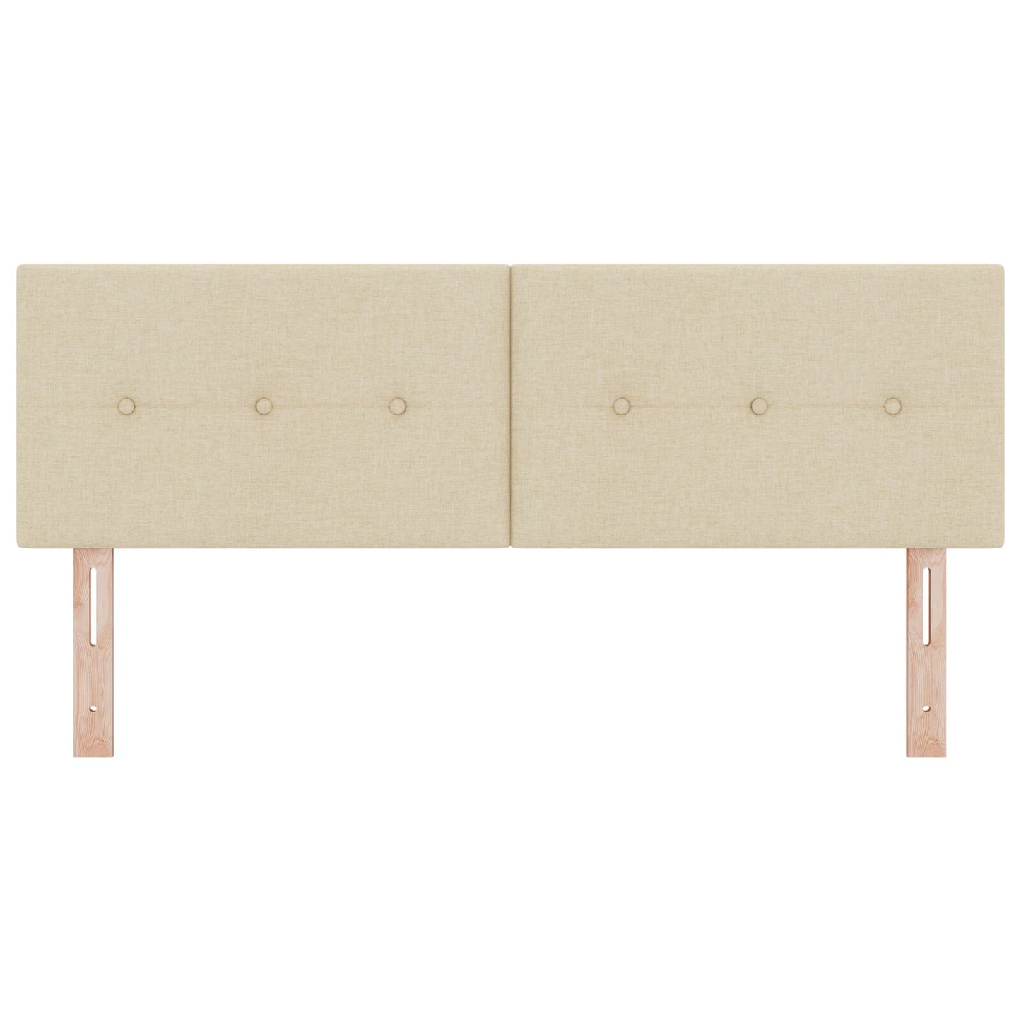 Hoofdbord Button Tufted Stof Crème 140 cm Laag hoofdbord