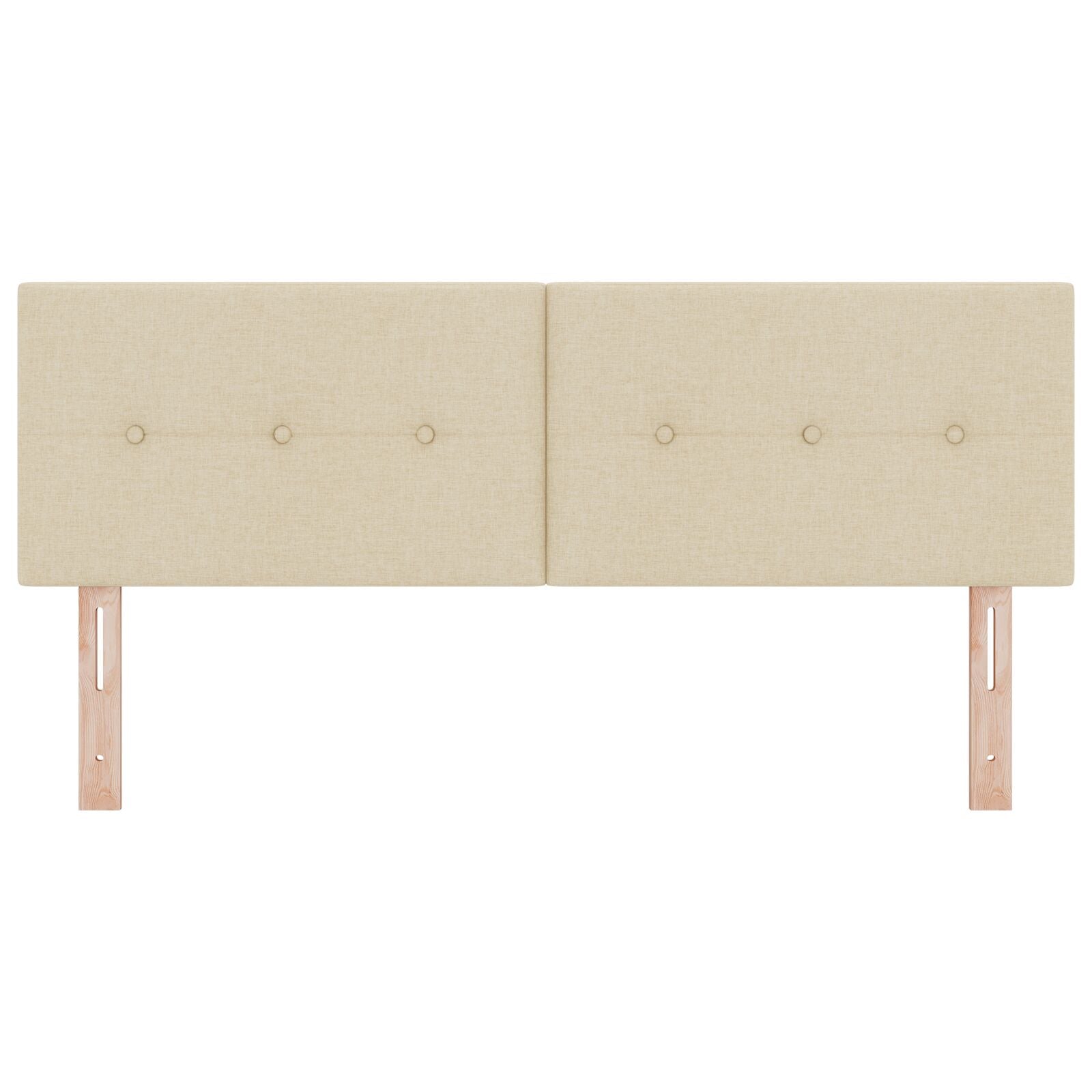 Hoofdbord Button Tufted Stof Crème 140 cm Laag hoofdbord