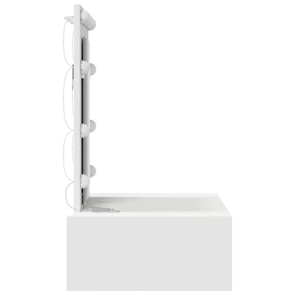 Wandkaptafel -Verlichting - 60 x 40 x 70 cm Wit met LED