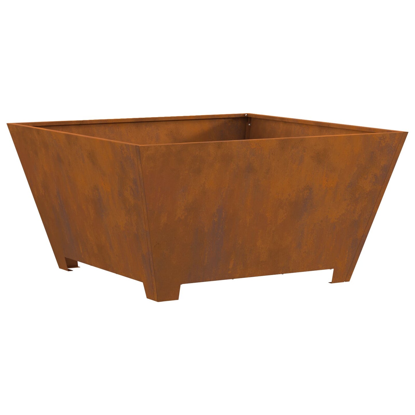 Vuurkorf Vierkant Weerbestendig Staal 80 x 80 x 40 cm Verwerend staal/Bruin