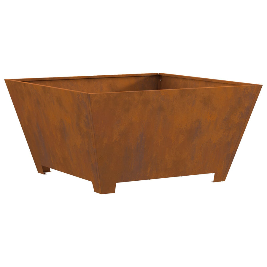 Vuurkorf Vierkant Weerbestendig Staal 80 x 80 x 40 cm Verwerend staal/Bruin
