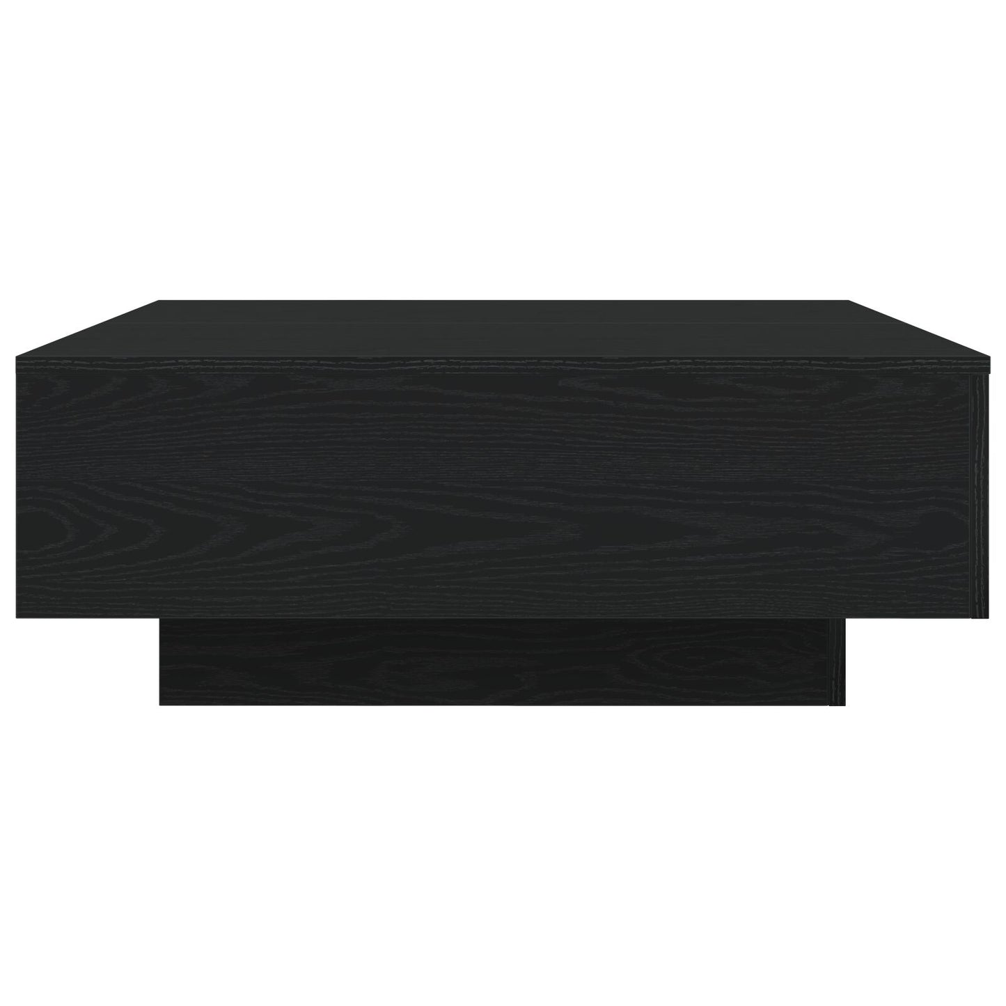 Salontafel Met Led-Verlichting Zwarte Eik 80X80X31 Cm