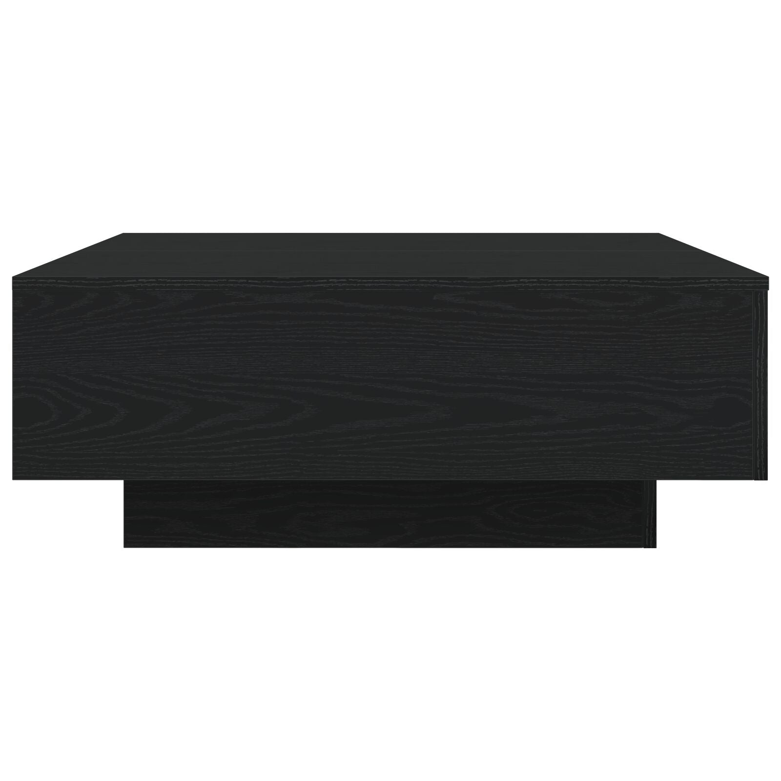 Salontafel Met Led-Verlichting Zwarte Eik 80X80X31 Cm