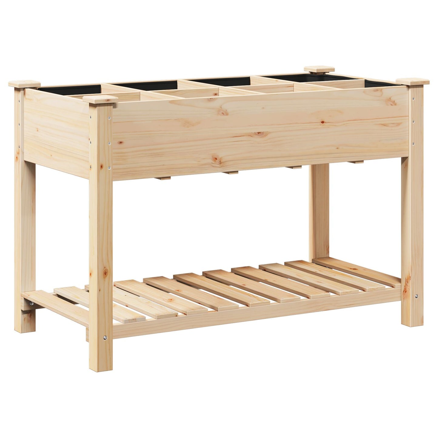 Tuinplanter Met Roosters 115X59X76 Cm Massief Vurenhout 115 x 59 x 76,5 cm