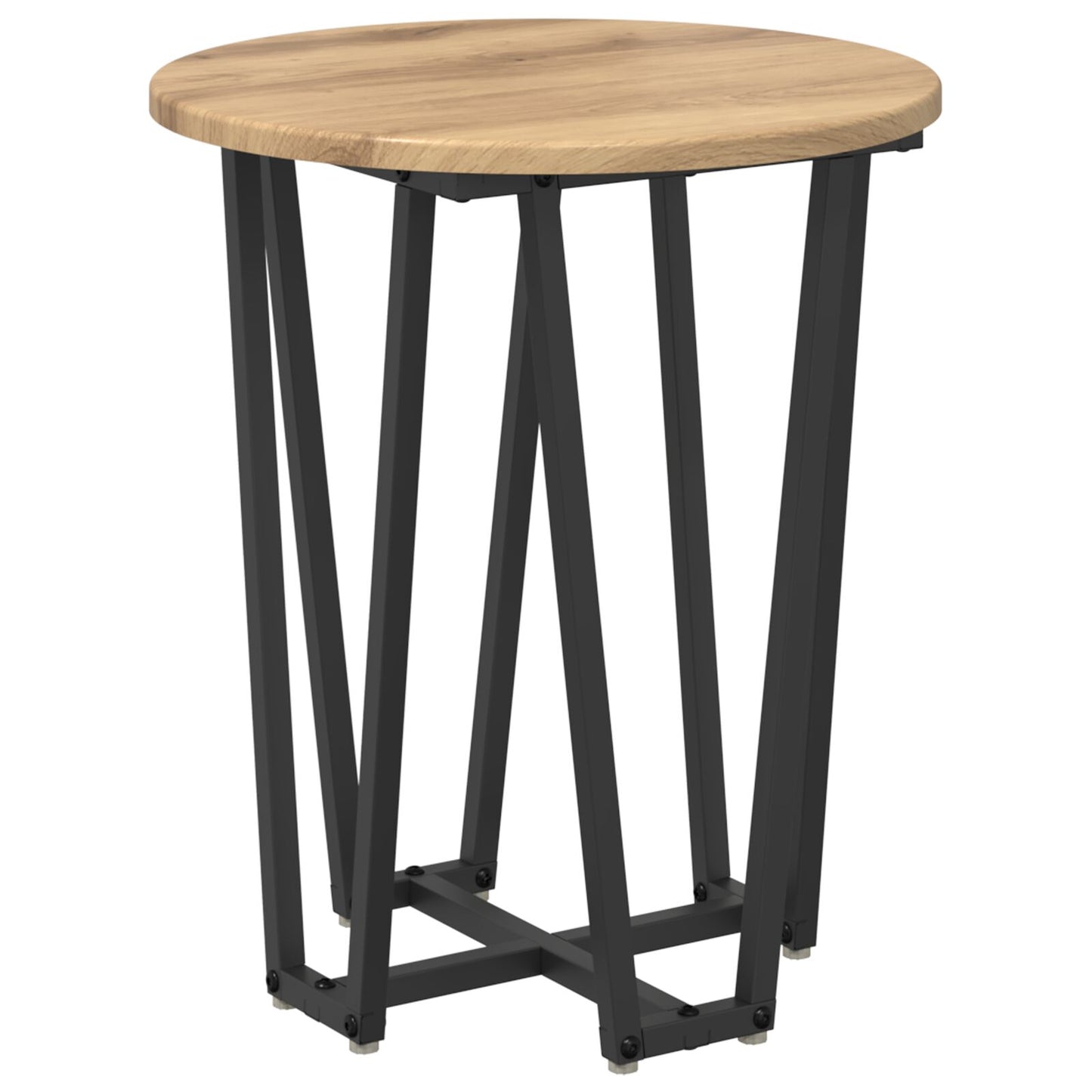 Bijzettafel 2 Stuks Geengineerd Hout En Metaal Artisan eiken