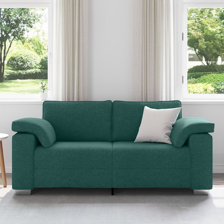 Bank Polyester Standaard Duurzaam 3-Zitsbank Donkergroen 140 cm