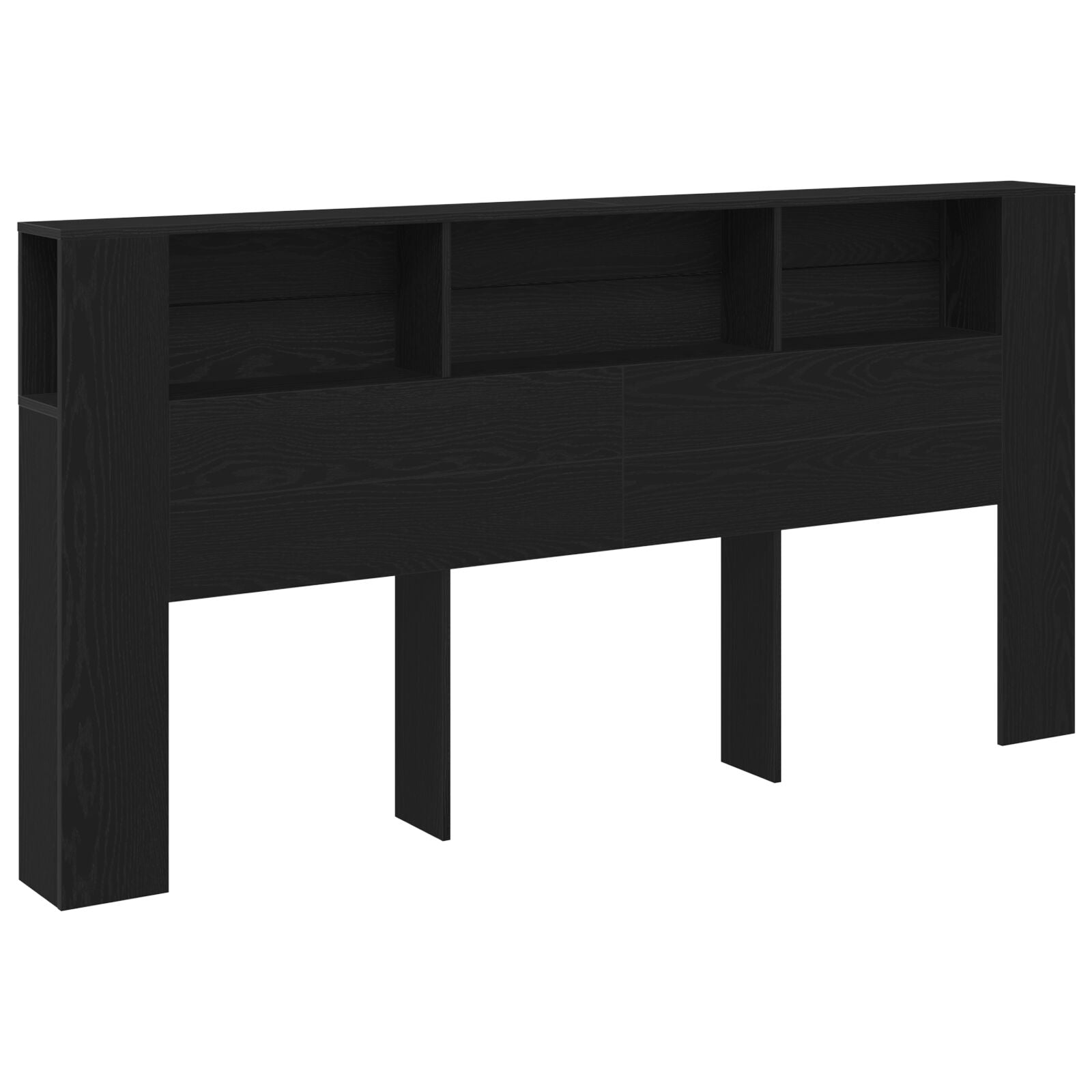Hoofdeinde Kast 200X18,5X104,5 Cm Zwart eiken