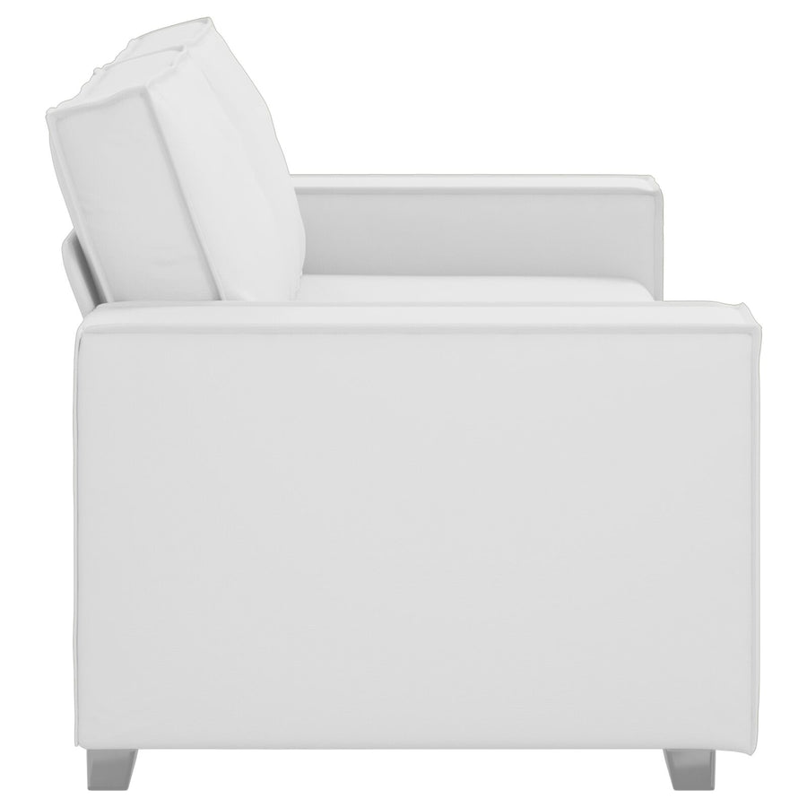 Loveseat Bank Kunstleer Wit 140 cm