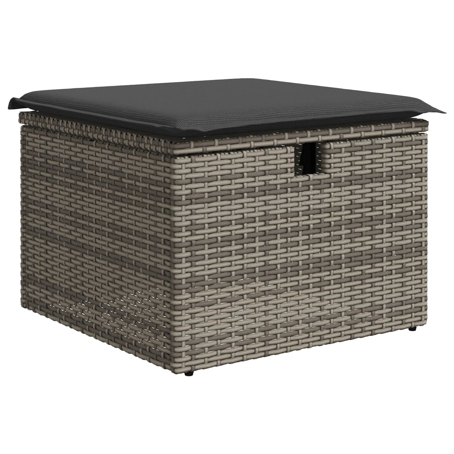 7-Delige Tuinsofa Set Met Kussens Grijs Poly Rattan Wit