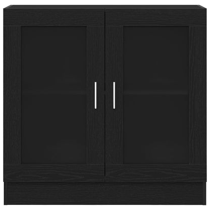 Boekenkast Zwart Eiken 82,5X30,5X80 Cm Gelaagd Hout