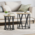 Coffee table 2 pcs Sonoma Oak Engineered wood and steel