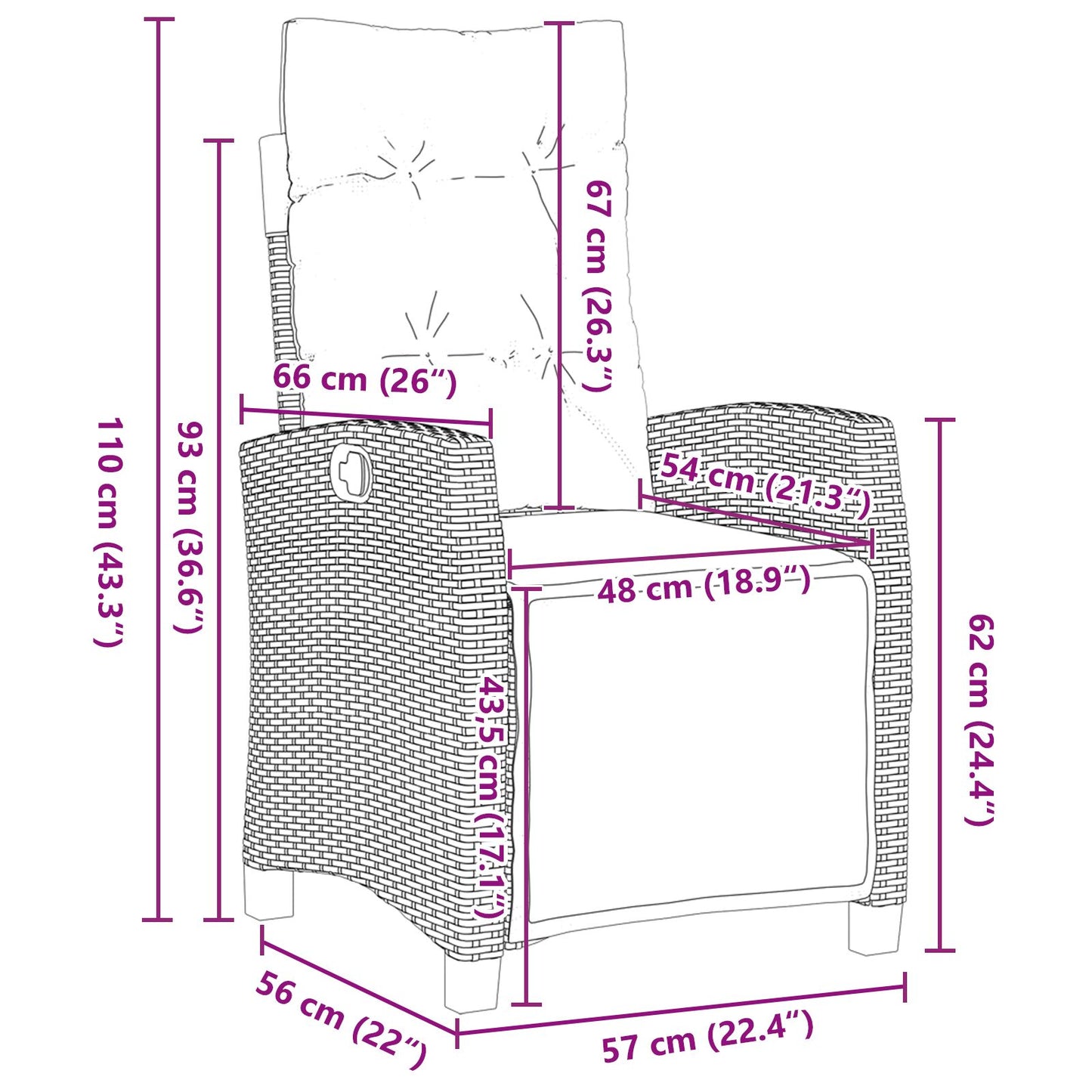 3-Persoons Tuin Eetset Zwart Poly Rattan