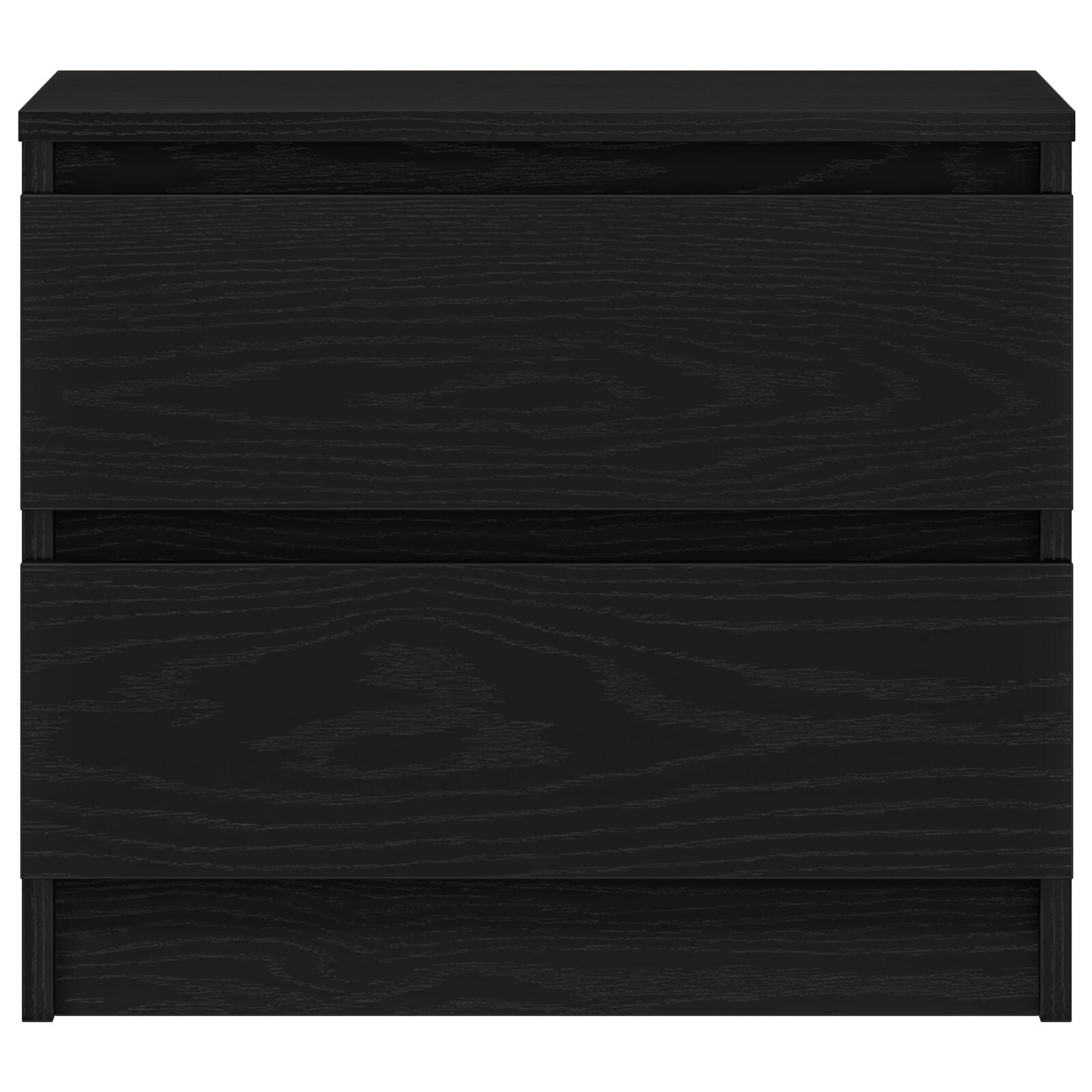 Nachtkastjes 2 Stuks Zwart Eiken 50X40X43,5 Cm Geengineerd Hout