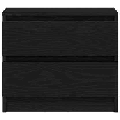 Nachtkastjes 2 Stuks Zwart Eiken 50X40X43,5 Cm Geengineerd Hout