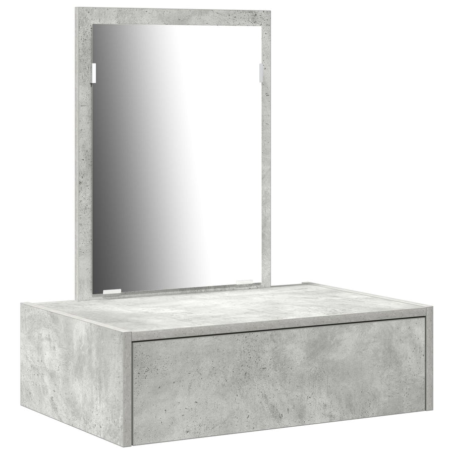 Wand Kaptafel 60 x 40 x 70 cm Beton grijs zonder LED