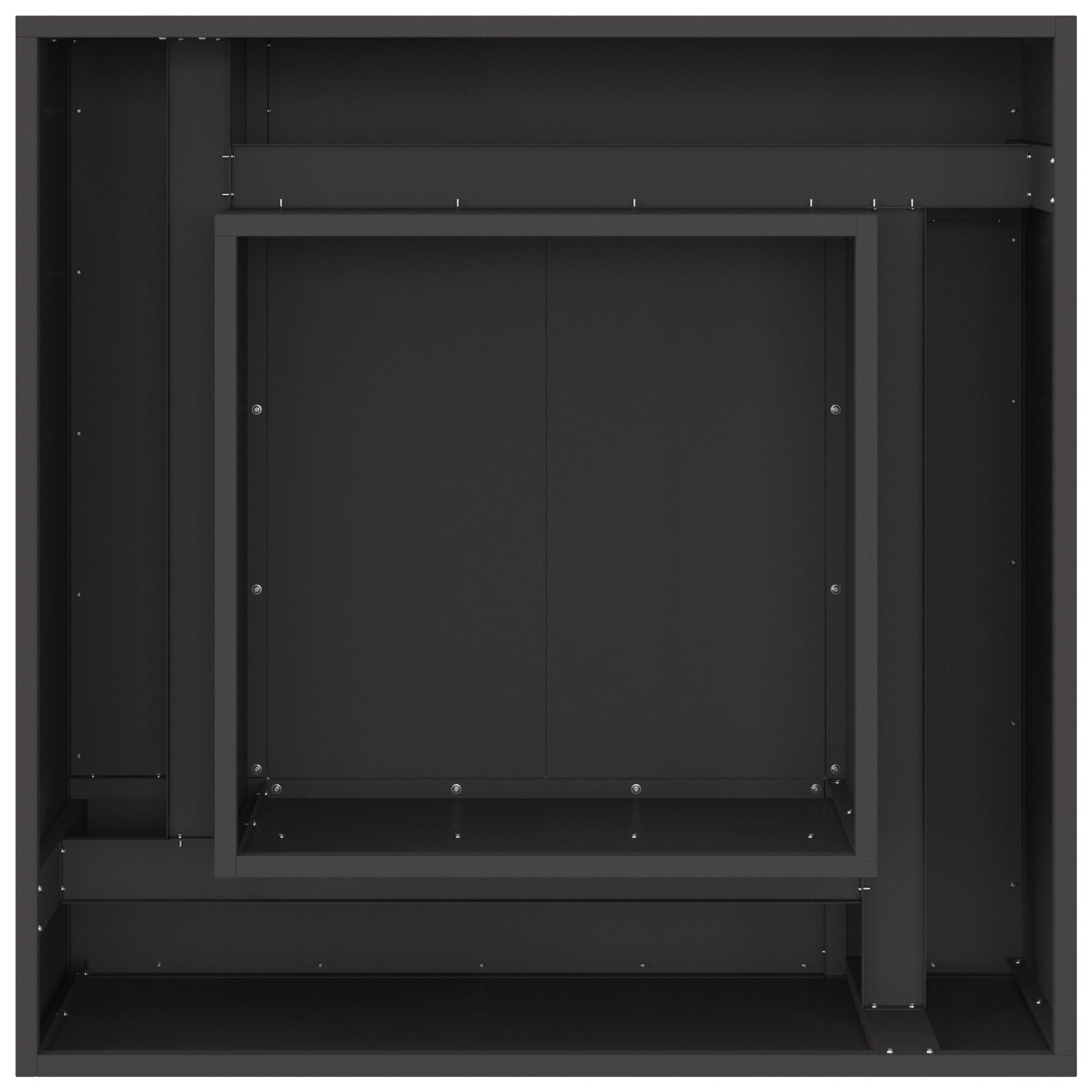 Vuurkorf Vierkant Zwart Staal 80 x 80 x 40 cm Koudgewalst staal/Zwart