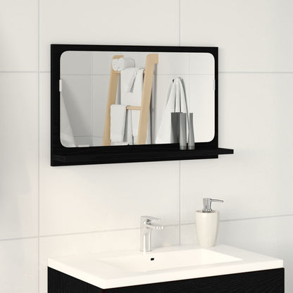 Badkamerspiegel Zwart Eiken 60X10,5X37 Cm Gemaakt Van Engineered Hout