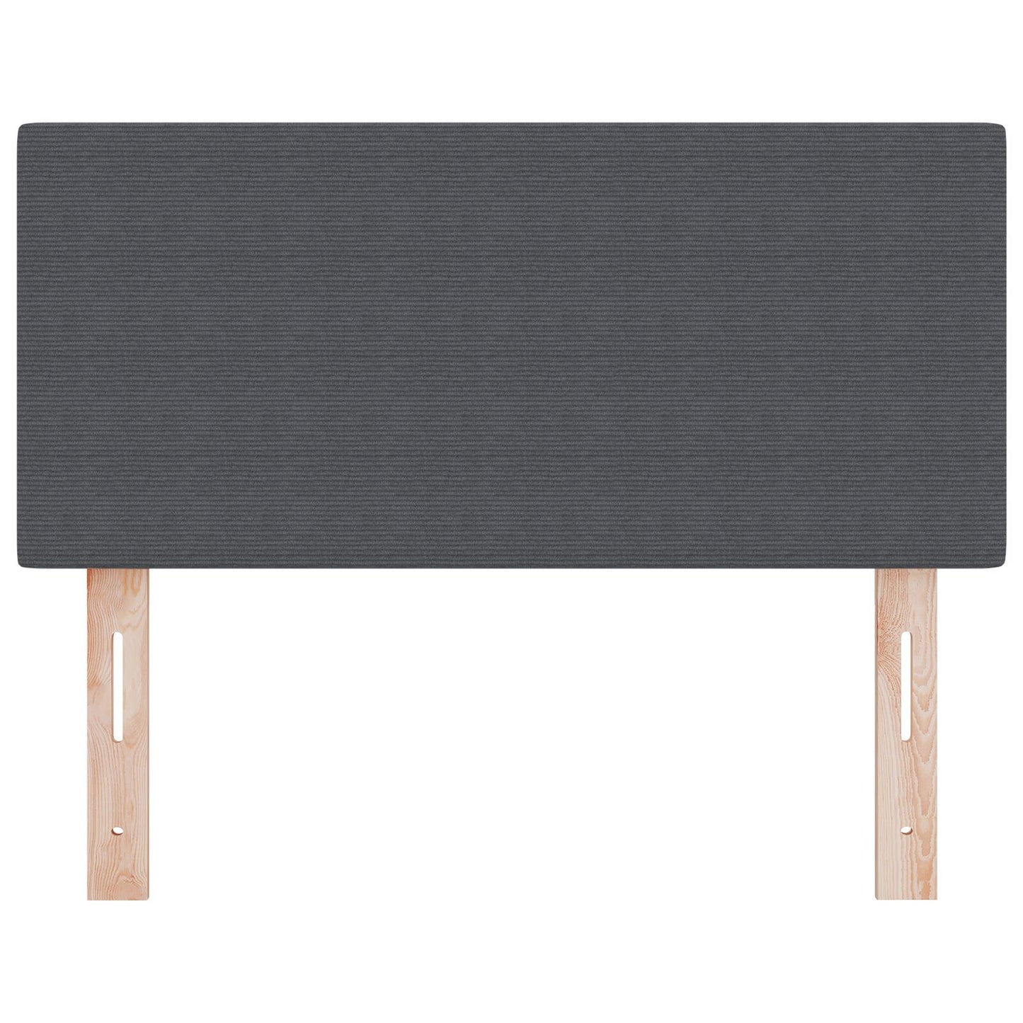 Hoofdbord Eenvoudig Ontwerp Corduroy Stof Donkergrijs 80 cm Laag hoofdeinde