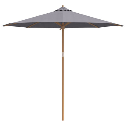 Tuinparasol 270X260 Cm Bamboe 270 x 270 x 260 cm Donkergrijs