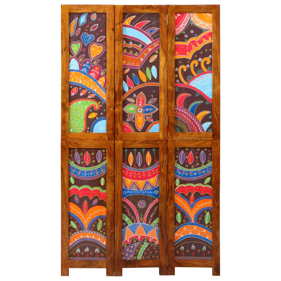 Room Divider 3 Panelen Honingbruin 35X1.5X160 Cm Massief Hout Acacia 35 x 1.5 x 180 cm