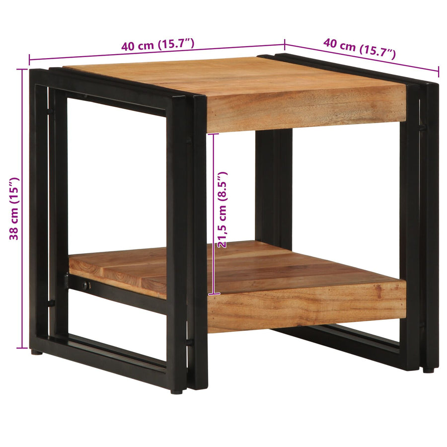 Salontafel 40X50X38 Cm Massief Acaciahout 40 x 40 x 38 cm Gerecycled hout