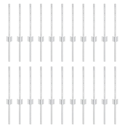 Heipalen 22 stuks U-kanaal Zilver 80 cm Staal