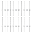 Fence Post 22 pcs Silver 80 cm Steel