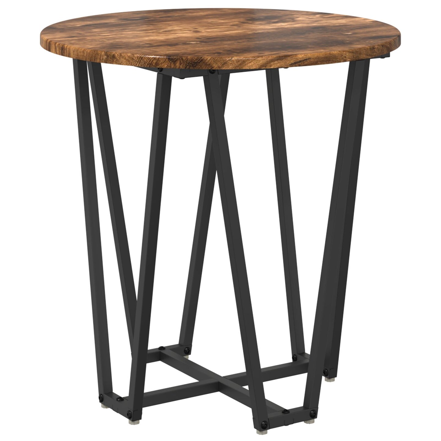 Bijzettafel 2 Stuks Hout En Metaal Gerookt eiken