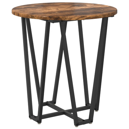 Bijzettafel 2 Stuks Hout En Metaal Gerookt eiken