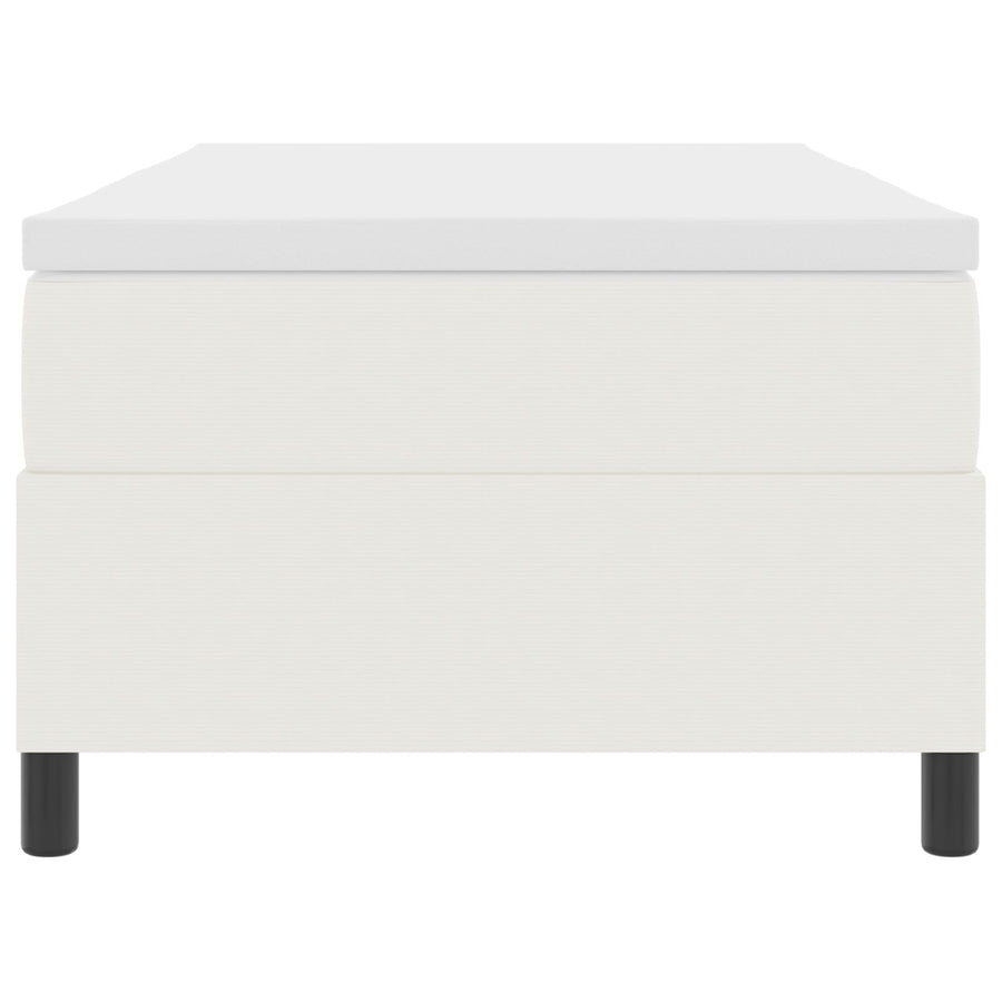 Boxspring Bed Met Matras Crème 100X200 Cm Corduroy Stof