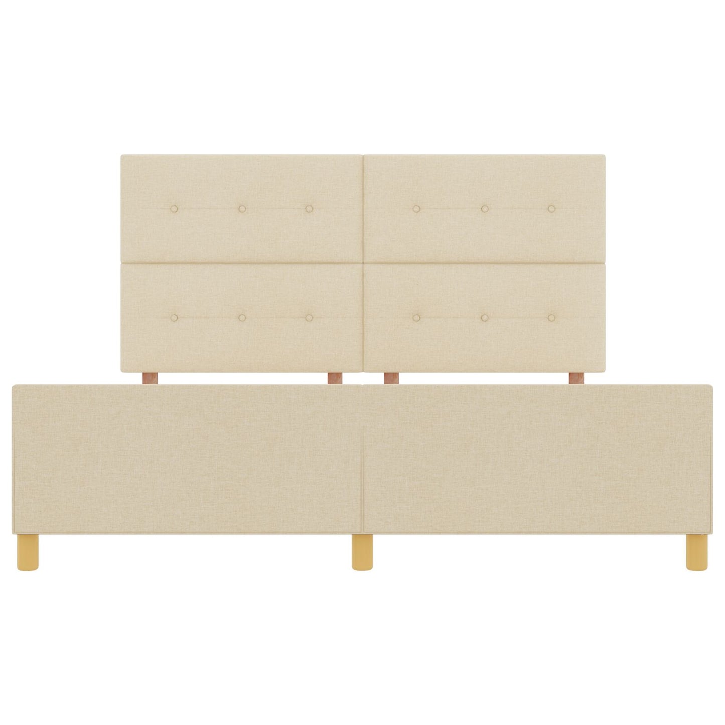 Bed Frame Crème 180X200 Cm Stof Crème