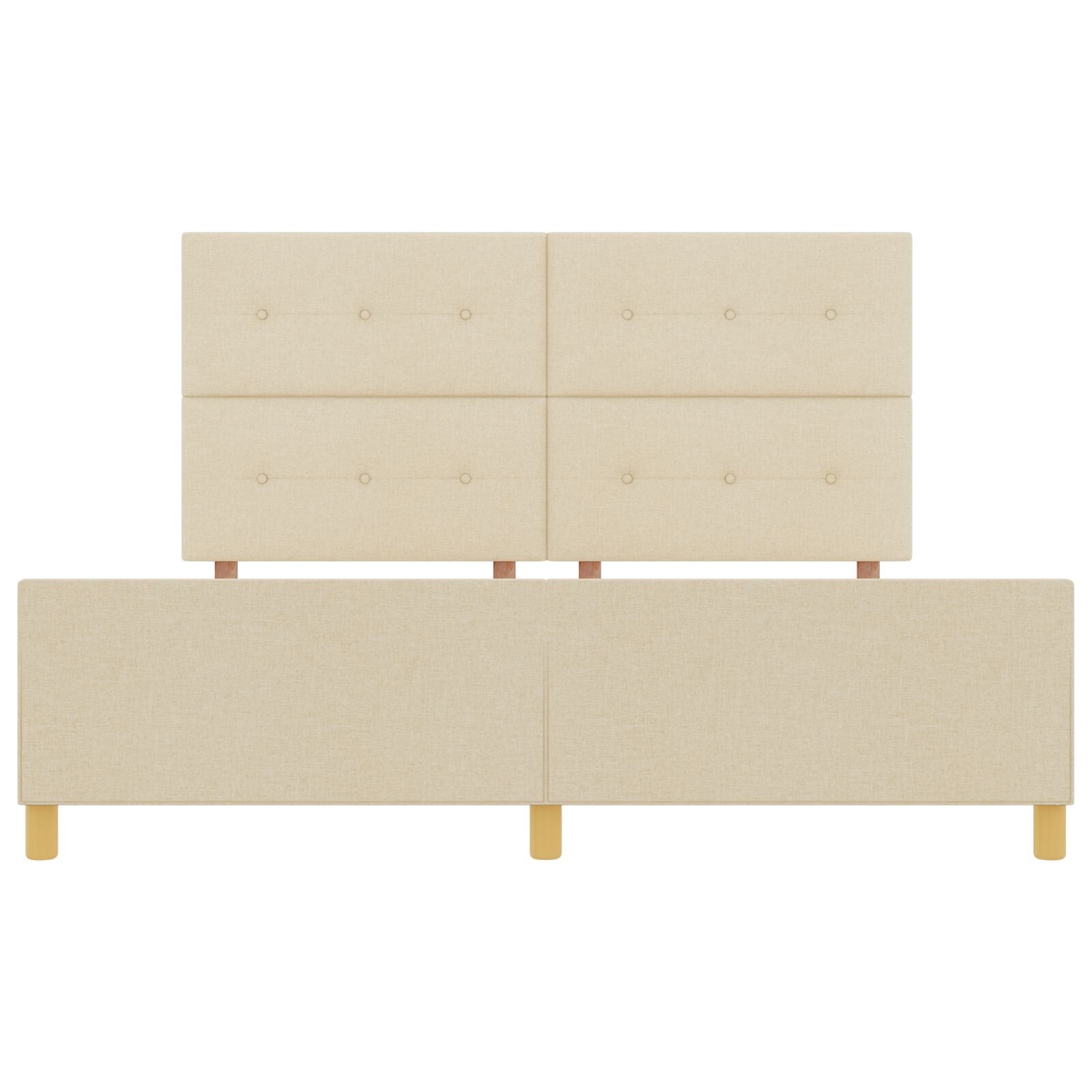Bed Frame Crème 180X200 Cm Stof Crème