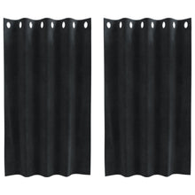 Blackout Gordijnen 2 Stuks Velours Zwart 140 x 140 cm met oogjes