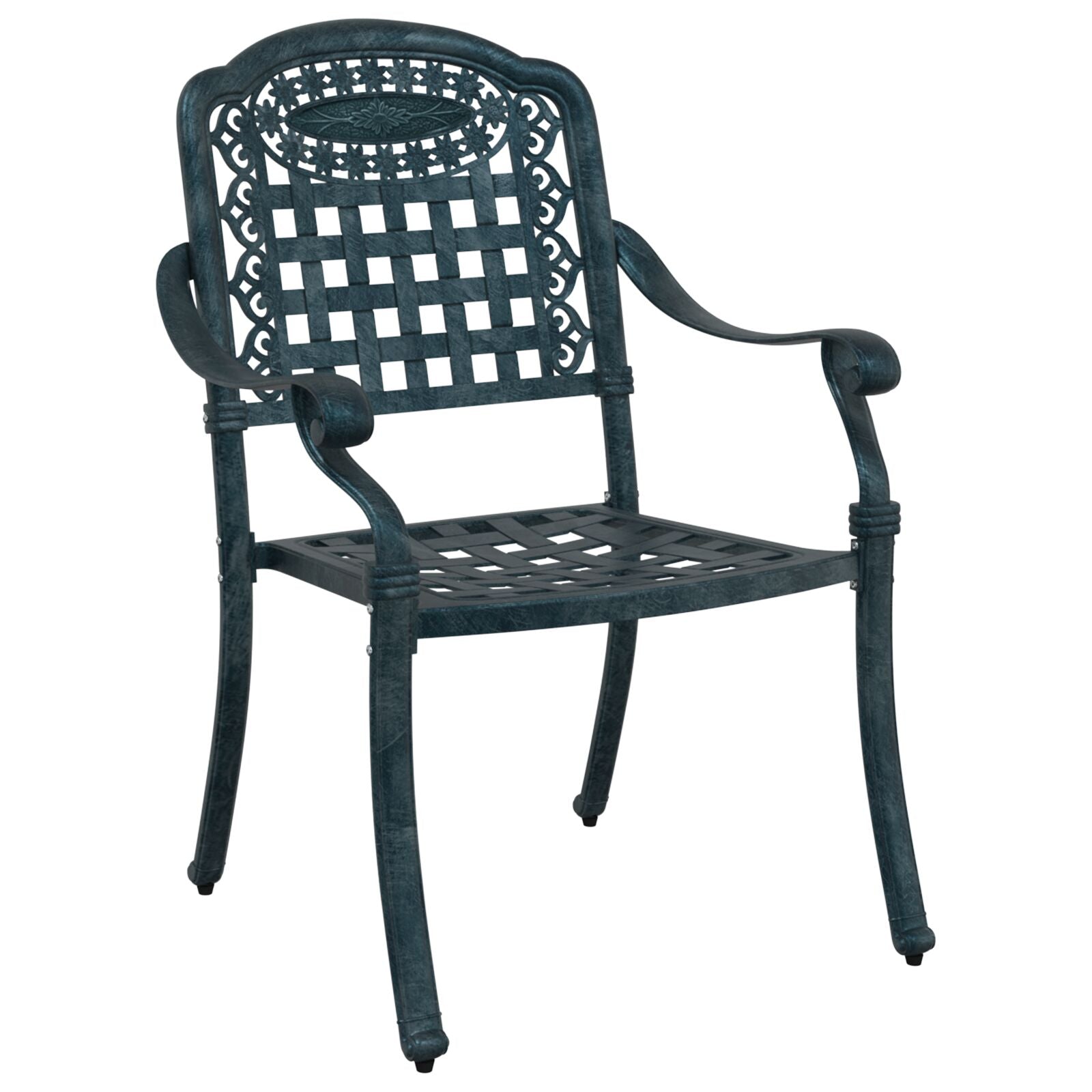Tuinstoelen Set Van 2 E Gietaluminium Groen