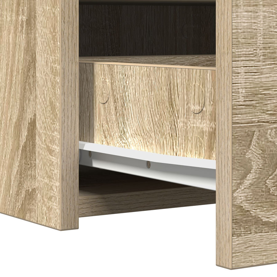 Wandgemonteerde Kaptafel Verlichting 60 x 40 x 70 cm Sonoma eiken met LED