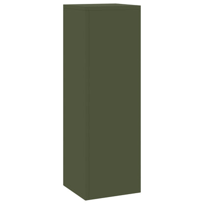 Buiten Plantenstands Pilaren 2 Stuks 24X24X75 Cm Staal Olijfgroen 2x (75 cm)