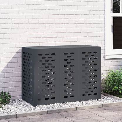 Airconditioner Cover Staal Anthraciet 110 x 50 x 80 cm