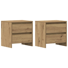 Nachttafels 2 Stuks Artisan Eiken 45X34X44,5 Cm Bewerkt Hout Ambachtelijk eiken