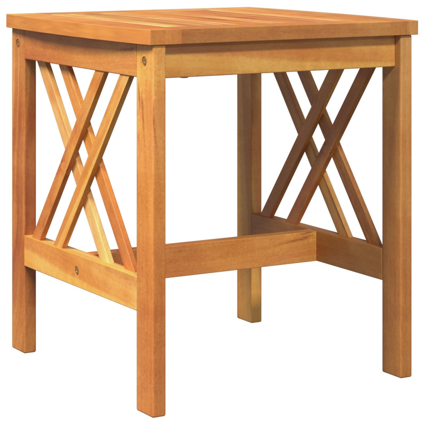 Tuin Bijzettafel Bruin 45X45X50 Cm Massief Acaciahout