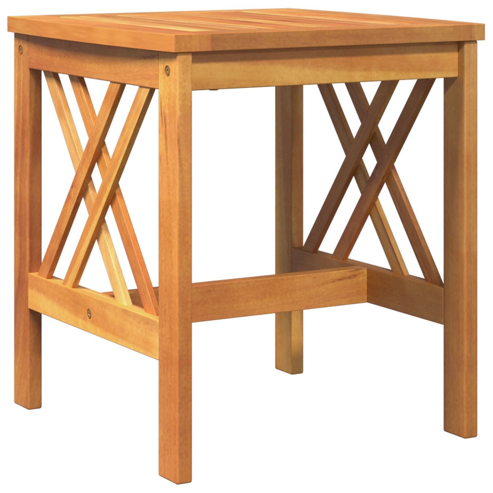 Tuin Bijzettafel Bruin 45X45X50 Cm Massief Acaciahout