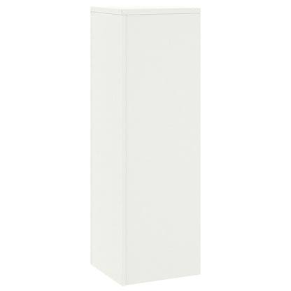 Buitenplantstands Pilaar 2 Stuks 24X24X75 Cm Staal Wit 2x (75 cm)