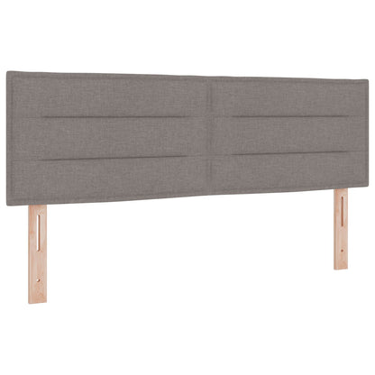 Hoofdbord Lijnen Ontwerp Stof Taupe 160 cm Lage hoofdbord