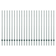 Hekpaal 200 cm groen staal 22 stuks